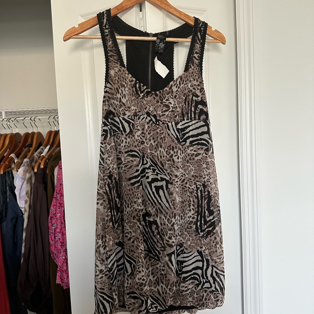 Animal Print Sleeveless Dress